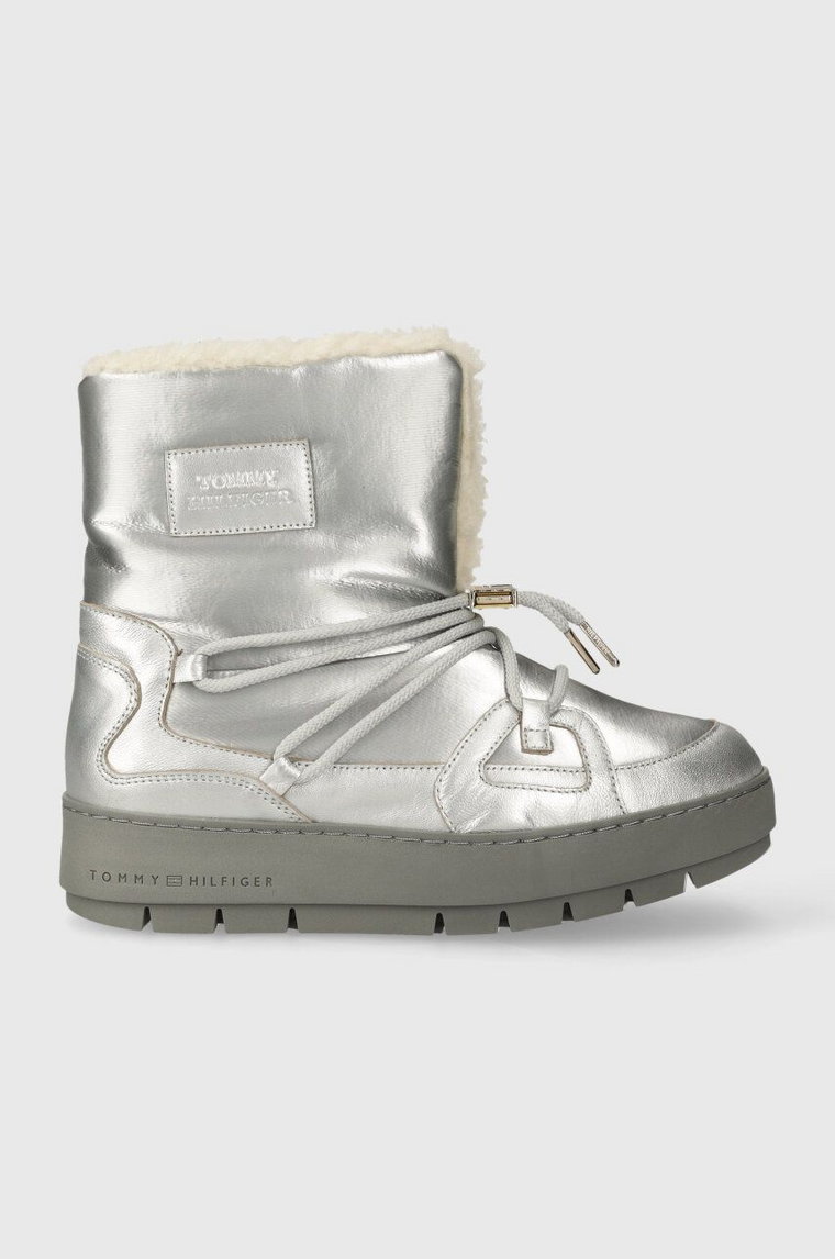 Tommy Hilfiger śniegowce TOMMY ESSENTIAL SILVER SNOWBOOT kolor srebrny FW0FW07506