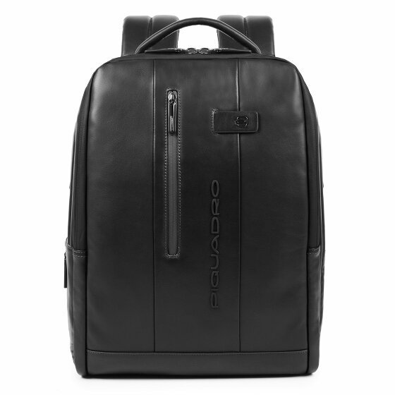 Piquadro Skórzany plecak Urban 41 cm z przegrodą na laptopa blue-grey