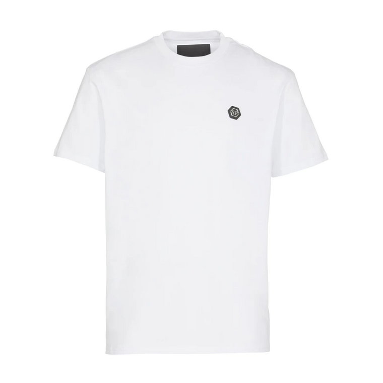 Męska Biała Koszulka z Logo Philipp Plein