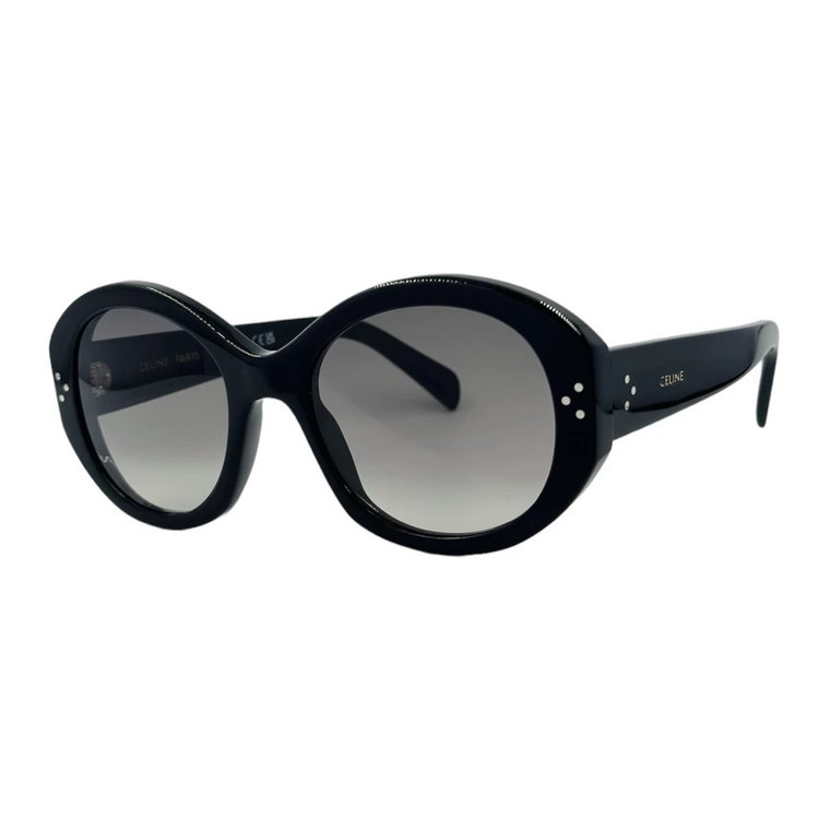 Okrągłe okulary przeciwsłoneczne w stylu retro z ikonicznymi kropkami Celine