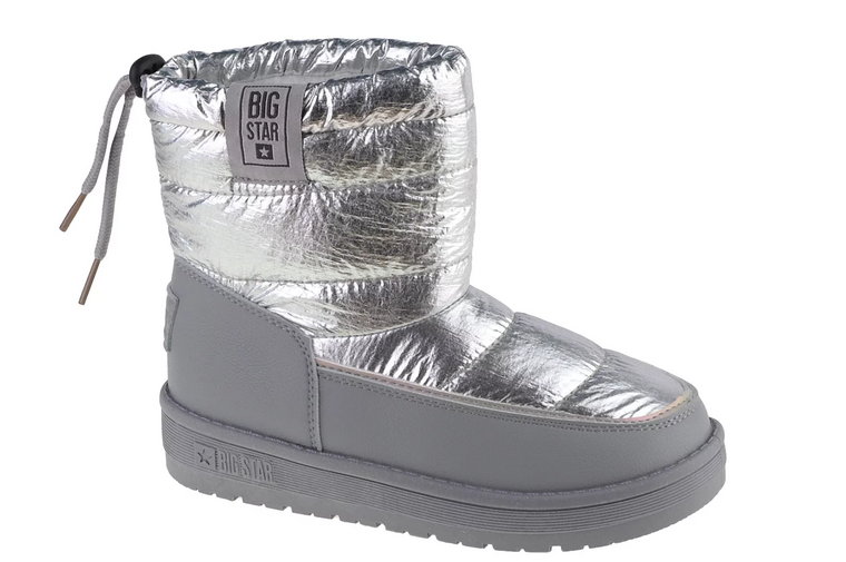 Big Star Kid's Shoes KK374218, Dla dziewczynki, Srebrne, śniegowce, syntetyk, rozmiar: 30