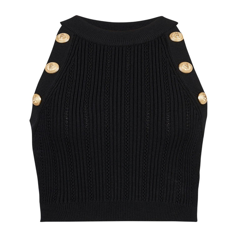 Sweterkowy crop top Balmain