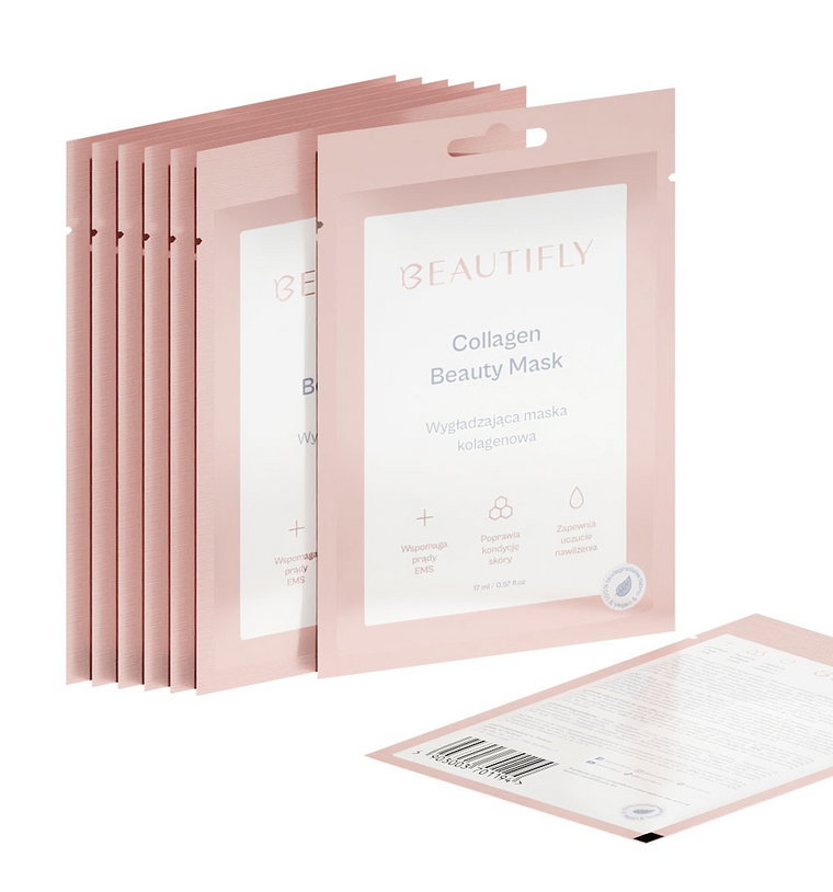 Beautifly Wygładzająca Maska kolagenowa w płachcie Collagen Beauty Mask Set