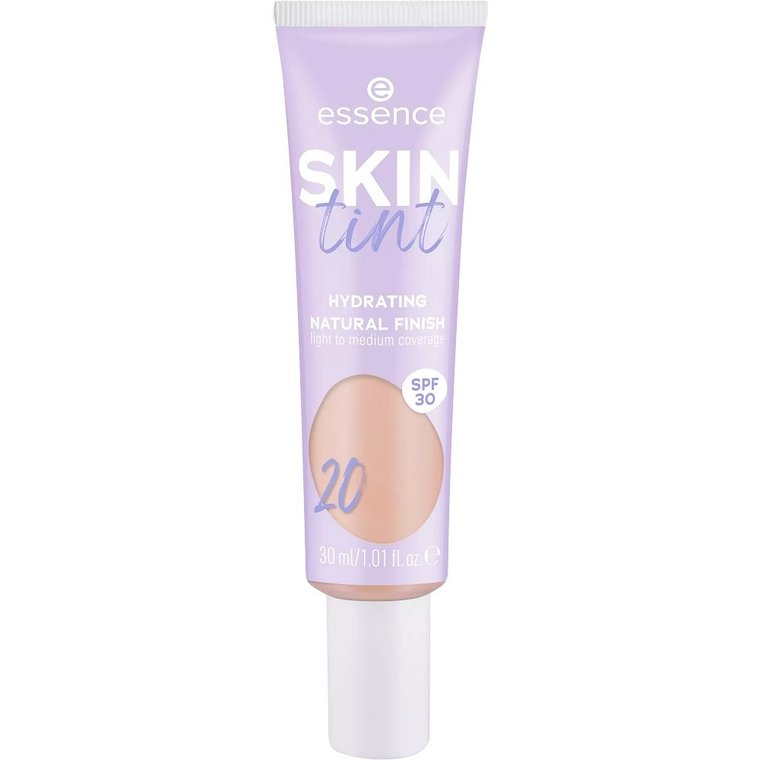 Essence, Skin Tint, nawilżający krem koloryzujący o lekkim i średnim kryciu SPF30 20, 30ml