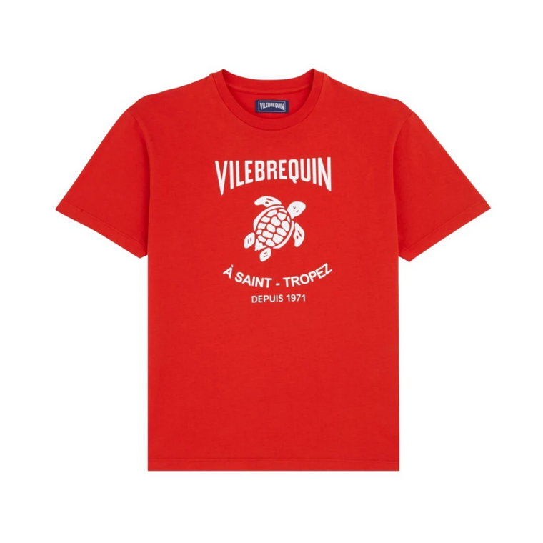 Męski T-shirt z nadrukiem logo Vilebrequin