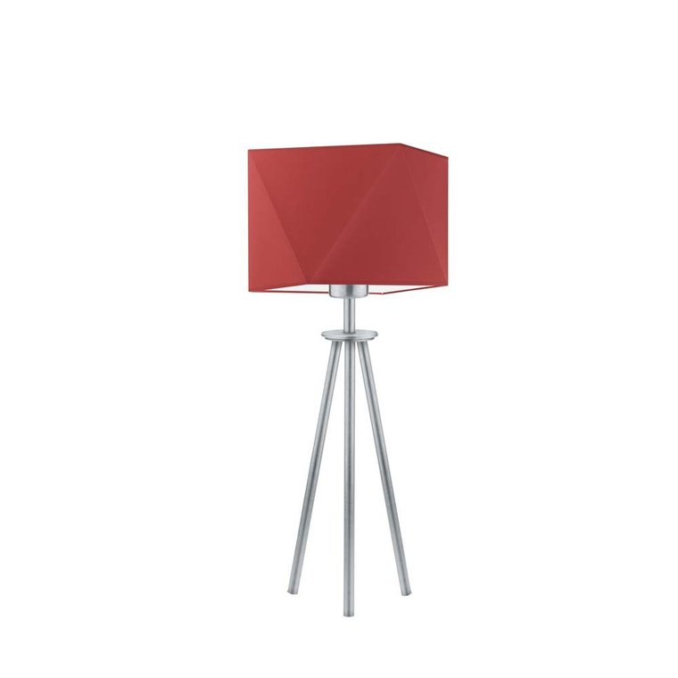 Lampka nocna LYSNE Soveto, 60 W, E27, czerwona/srebrna, 50x23 cm