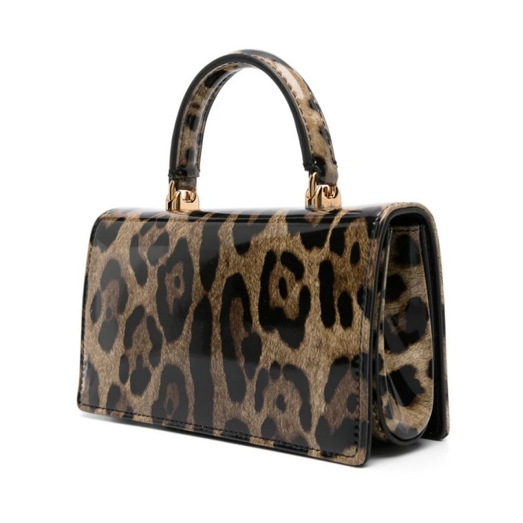 Leopard-print Crossbody Bag, Brązowy Dolce & Gabbana
