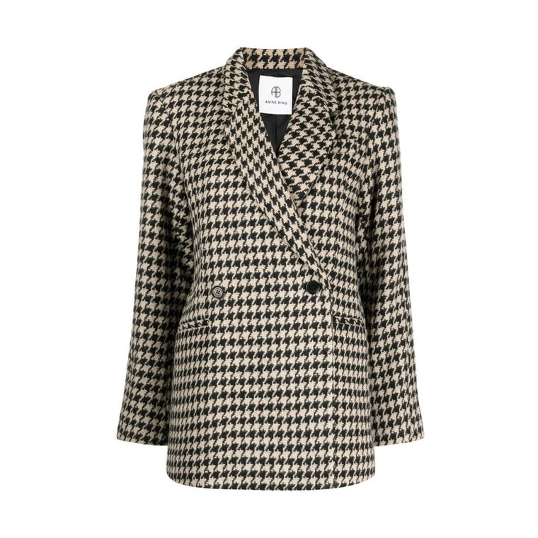 Kaia Houndstooth Blazer Anine Bing