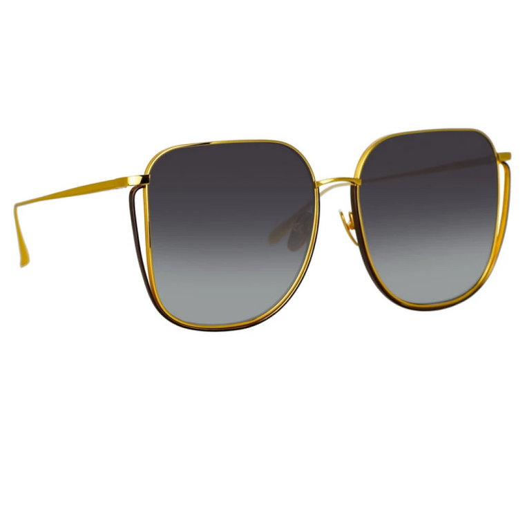 Złote SUN Okulary przeciwsłoneczne Linda Farrow