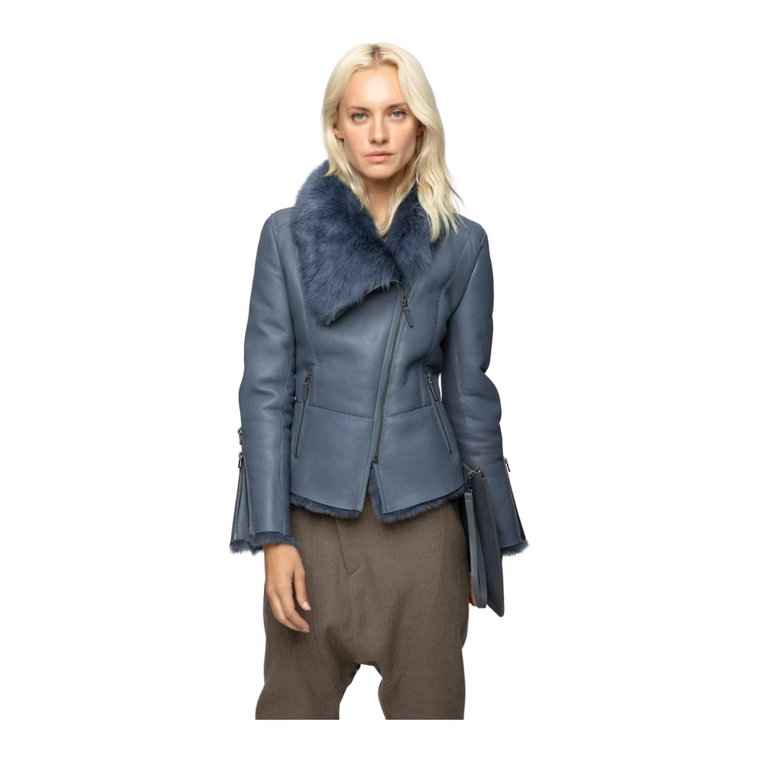 Gwen - Indigo Shearling Jacket Vespucci by VSP