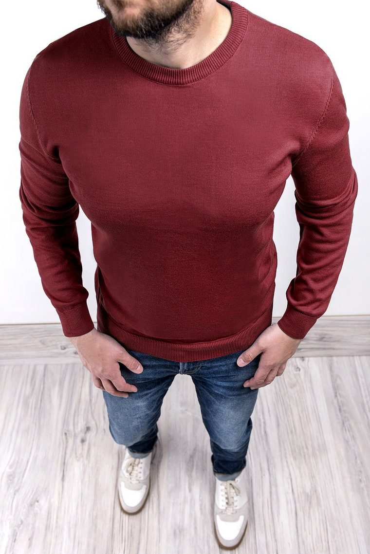 Sweter męski 2300 - czerwony