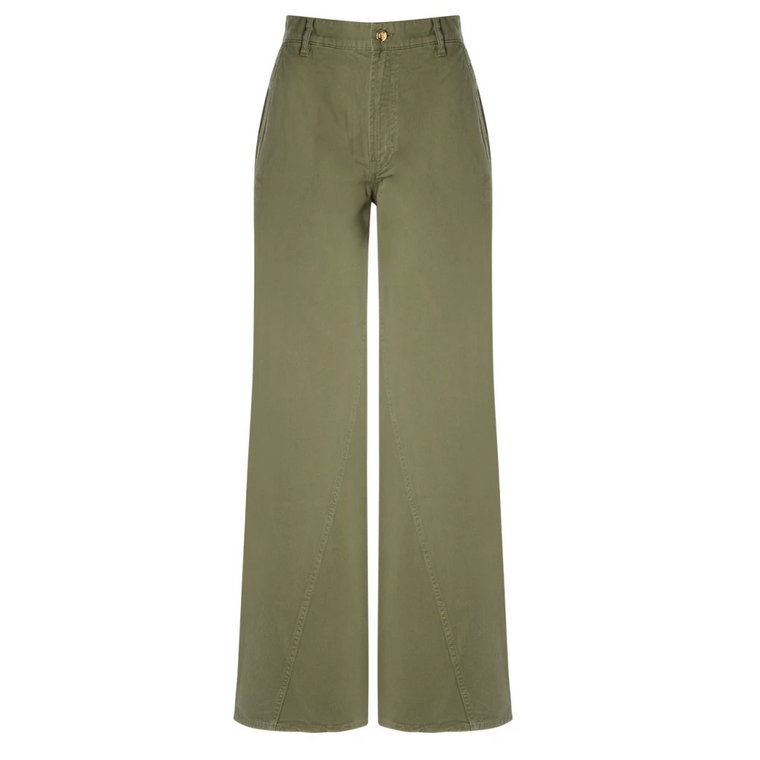 Army Green Wide Leg Pants Anine Bing