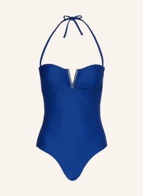 Heidi Klein Strój Kąpielowy Bandeau Maldivian Blue V Bar blau