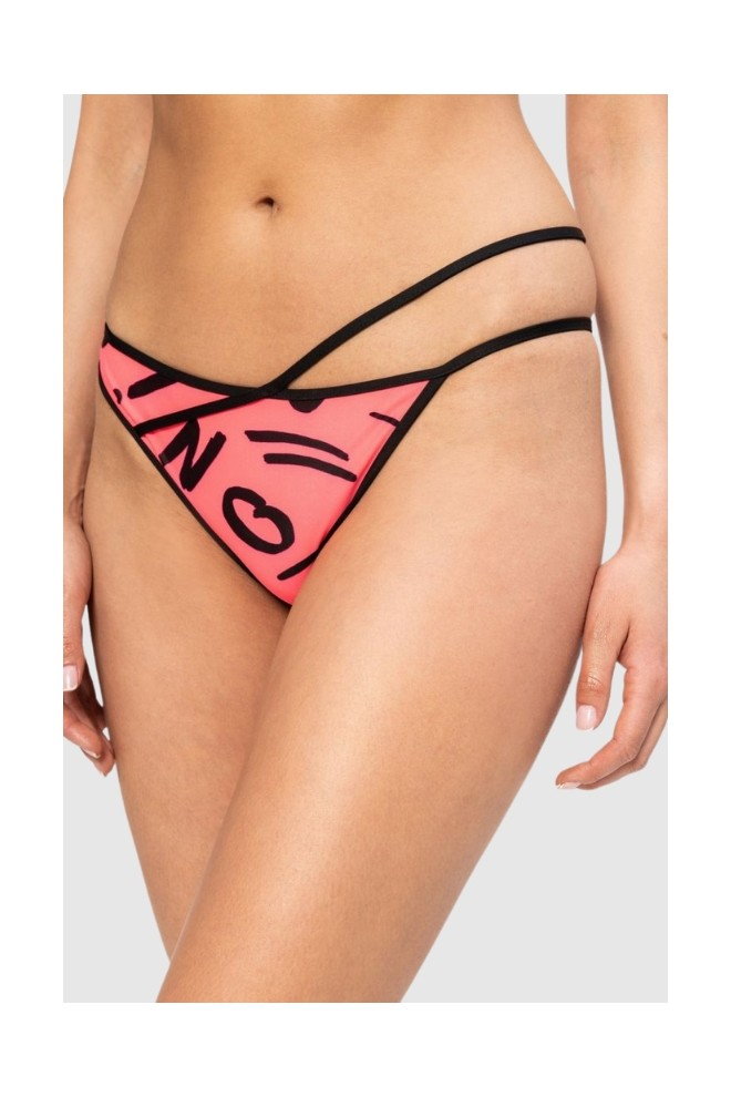 MOSCHINO Różowy dół od bikini w litery