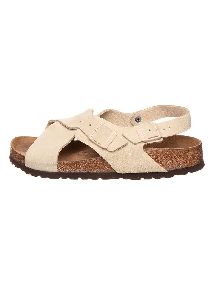 Birkenstock Skórzane sandały "Tulum" w kolorze beżowym