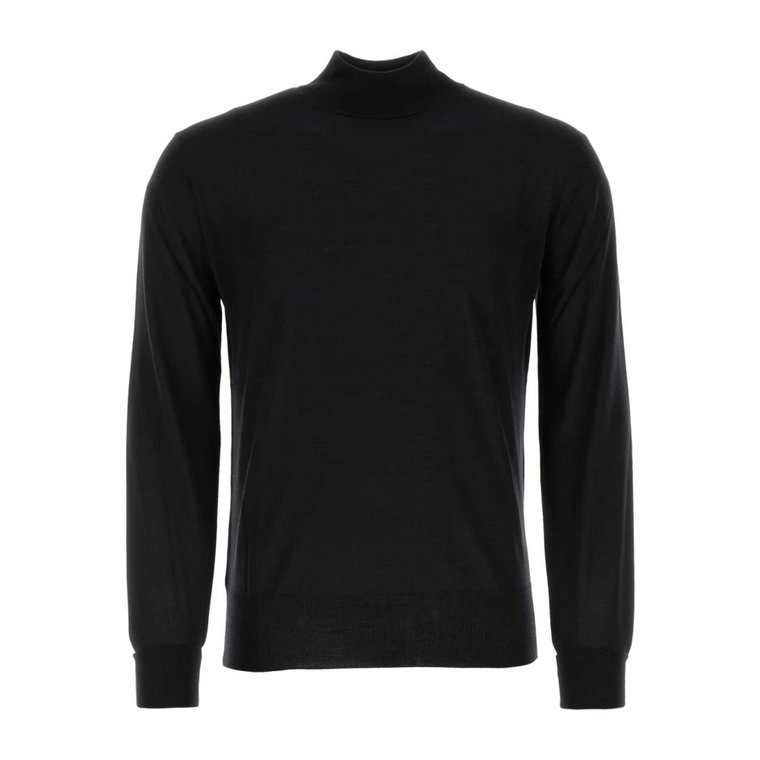 Czarny wełniany sweter - Stylowy i wygodny PT Torino