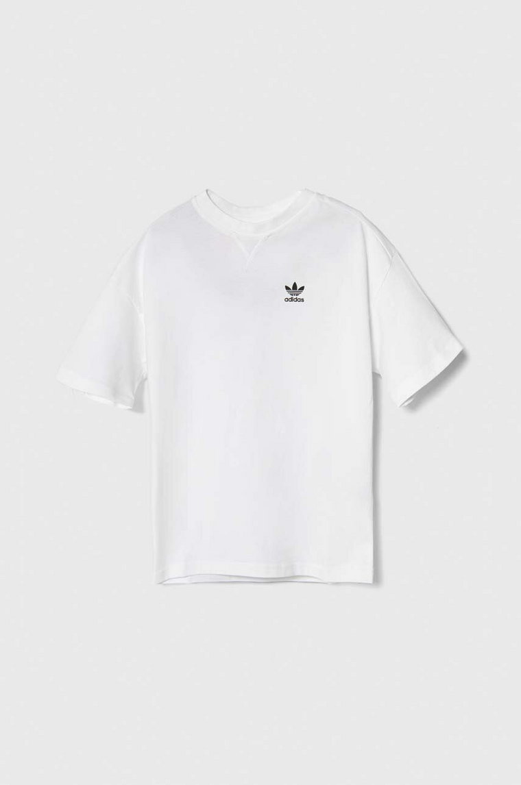 adidas Originals t-shirt bawełniany dziecięcy kolor biały z nadrukiem