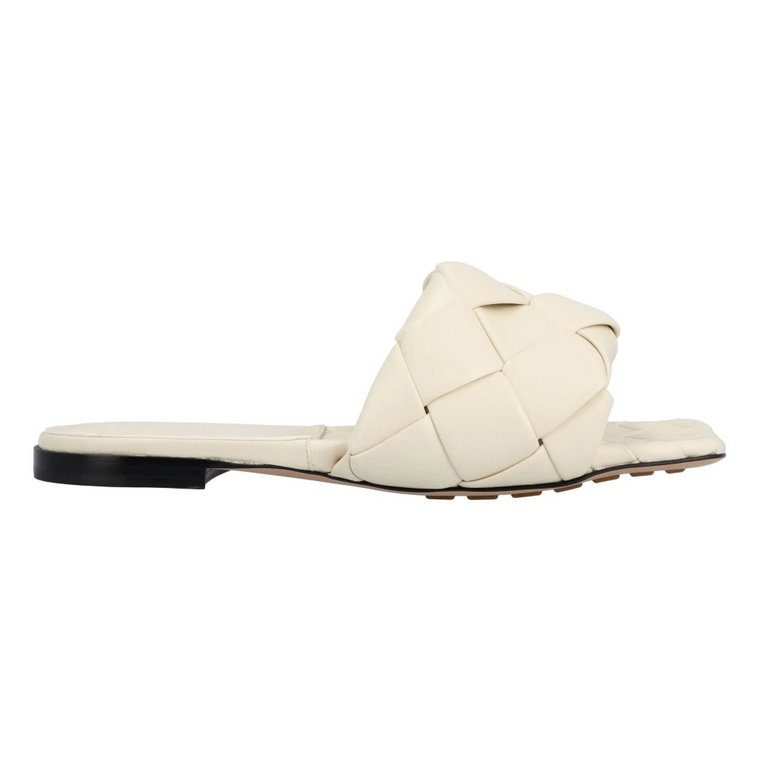 Bottega Veneta Women Lido Flat Sandtal w Beige Lambsin Bottega Veneta