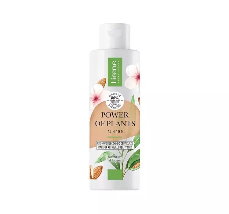 LIRENE POWER OF PLANTS ALMOND KREMOWE MLECZKO DO DEMAKIJAŻU 200ML