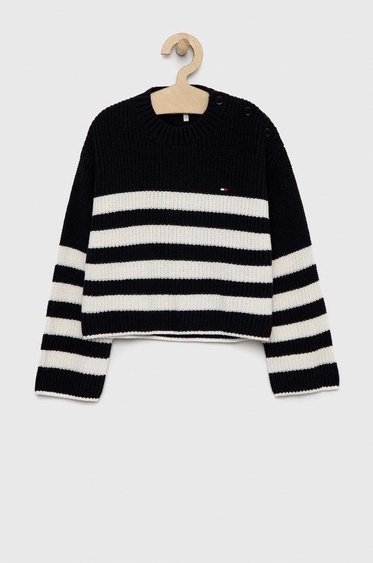 Tommy Hilfiger sweter dziecięcy kolor czarny