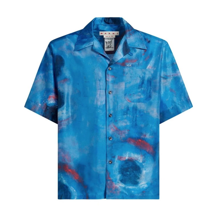 Koszula do Kręgli z Wzorem Buchi Blu Marni