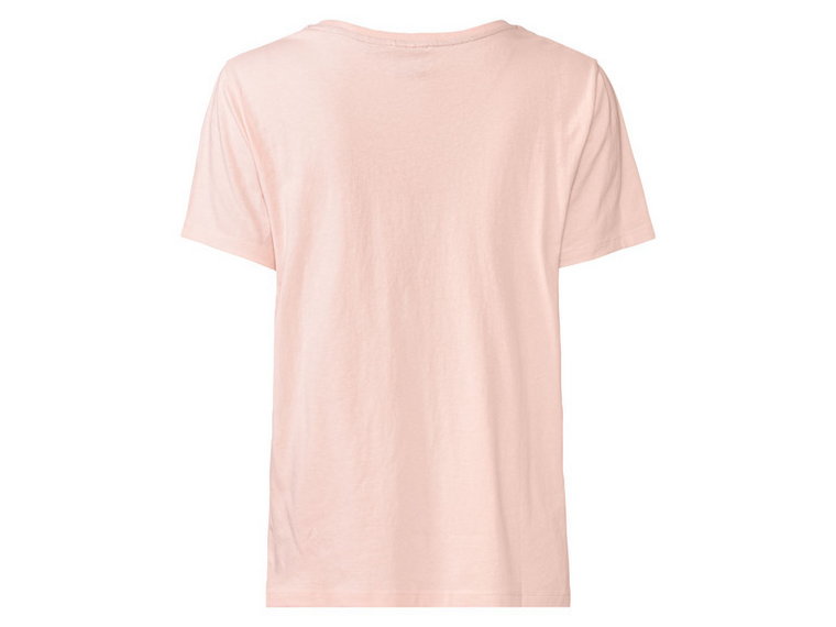 T-shirt damski z bawełny (XS (32/34), Różowy)