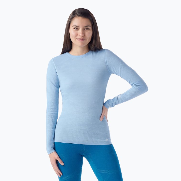 Longsleeve termoaktywny damski Smartwool Intraknit Thermal Merino Baselayer Crew serene blue / white