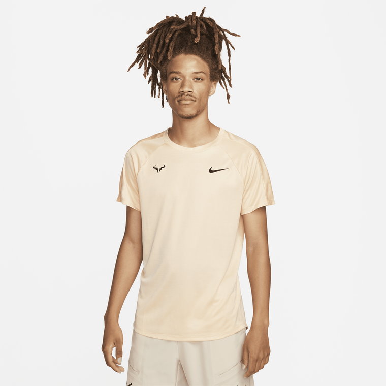 Męska koszulka z krótkim rękawem do tenisa Nike Dri-FIT Rafa Challenger - Czerwony