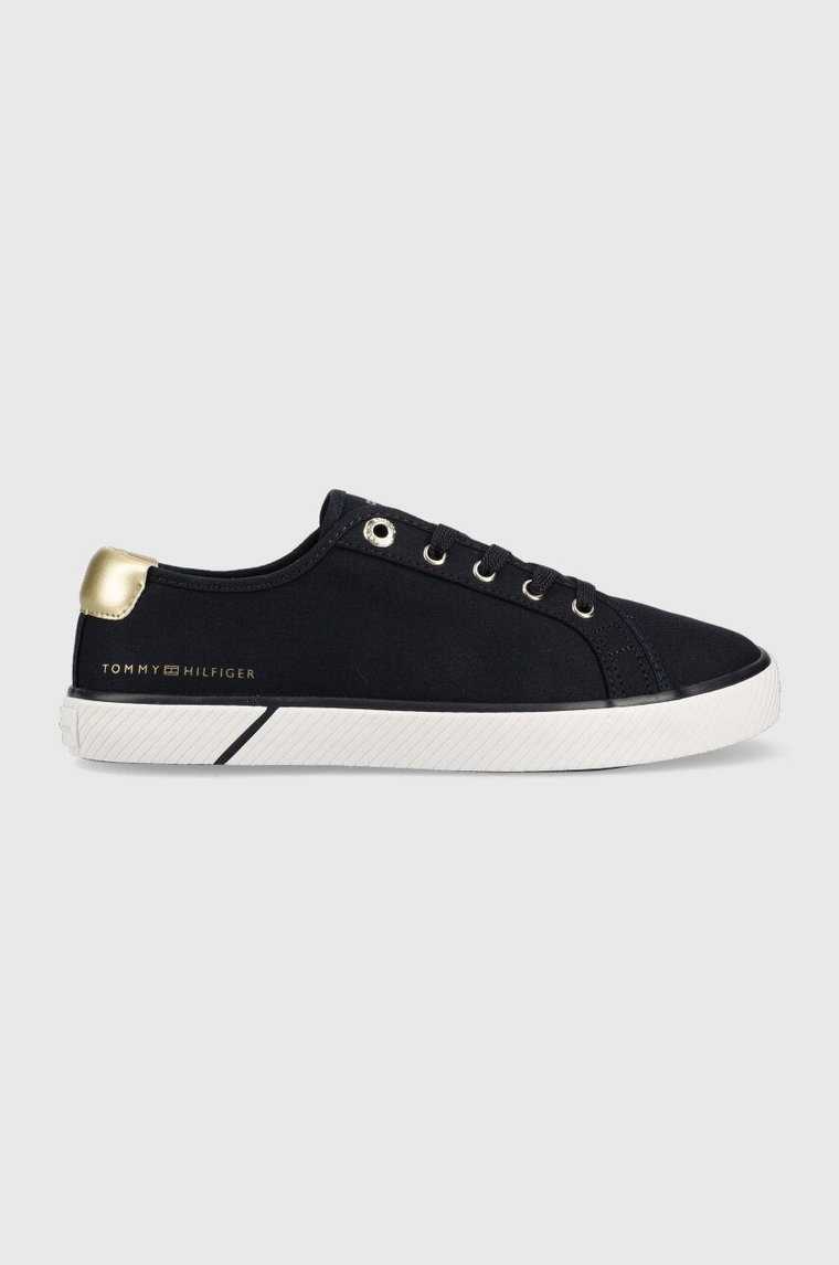 Tommy Hilfiger tenisówki LACE UP VULC SNEAKER damskie kolor granatowy FW0FW06957