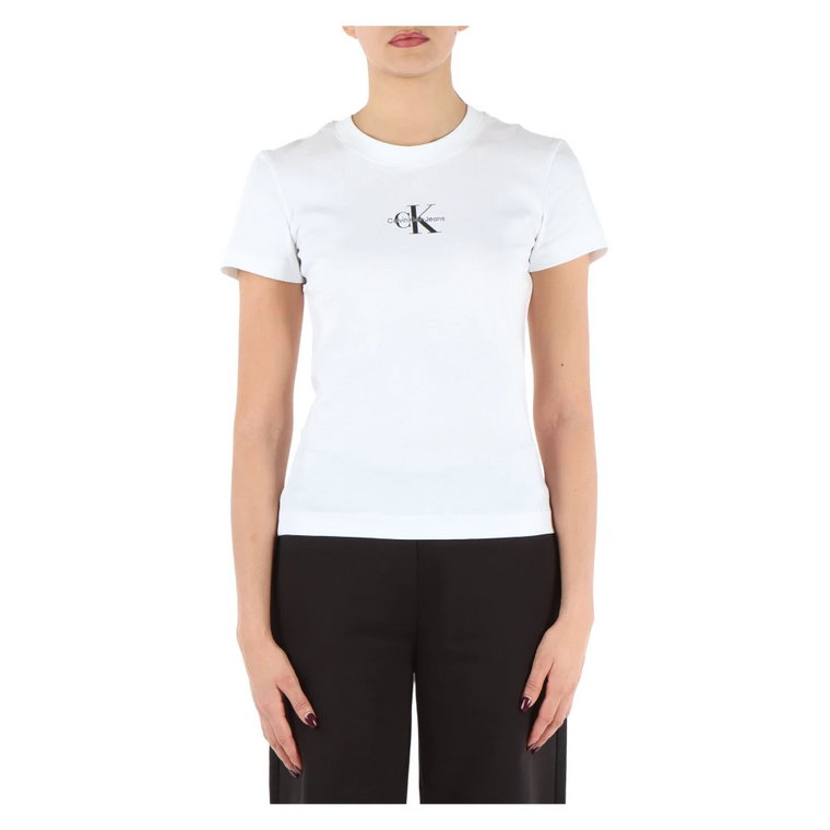 T-shirt Slim Fit z Logo Haftem Calvin Klein Jeans