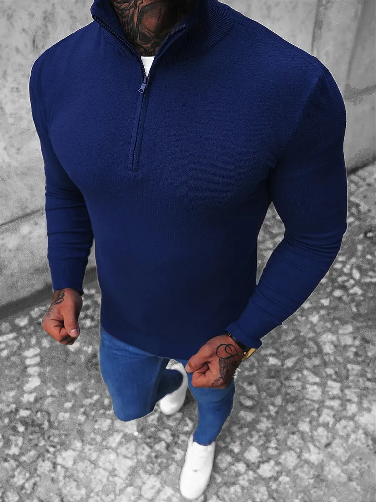 Sweter męski ciemno-niebieski OZONEE NB/MM6007/5