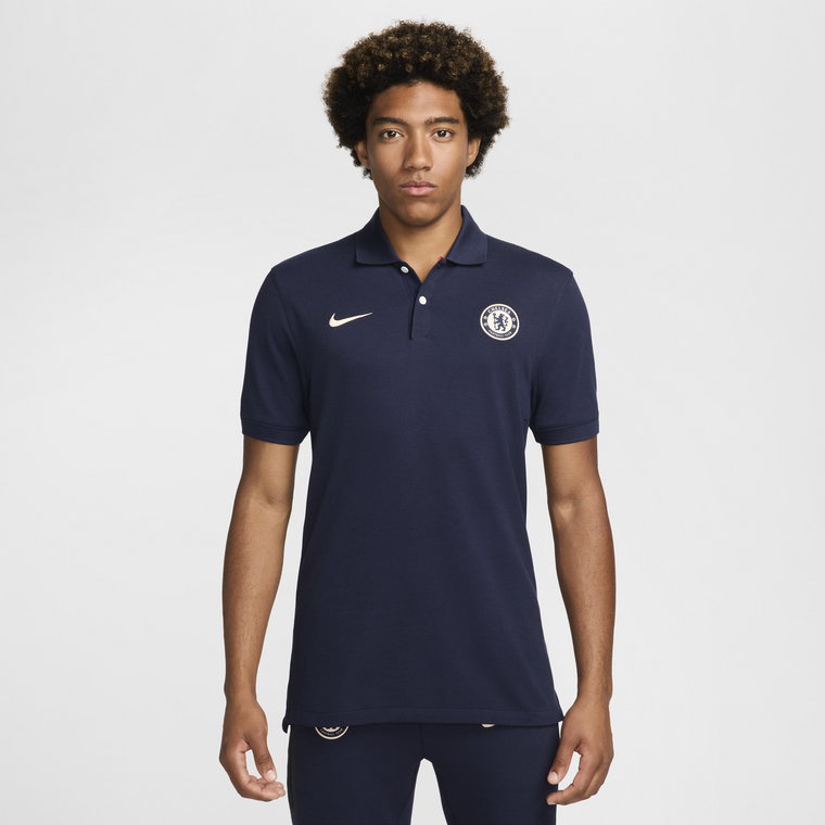 Męska koszulka piłkarska polo Nike Dri-FIT Chelsea F.C. The Nike Polo - Niebieski