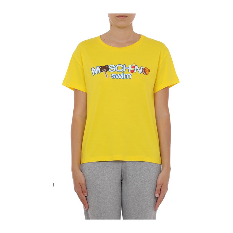 Zółte T-shirty i Pola Moschino