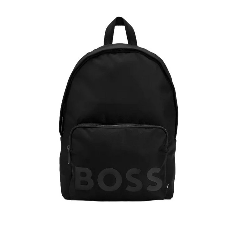 Plecak z recyklingowanego nylonu z logo Boss