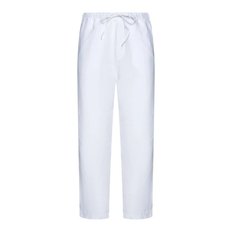 Białe lniane spodnie 120% Lino