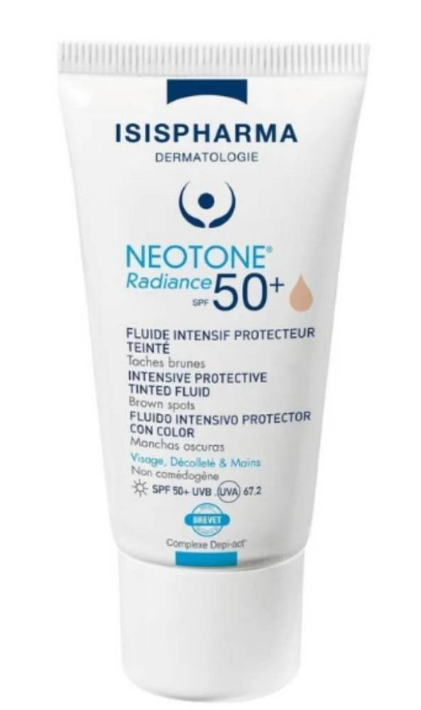 Isispharma Neotone Radiance SPF50+ - Serum likwidujące przebarwienia skóry lekko koloryzujące
