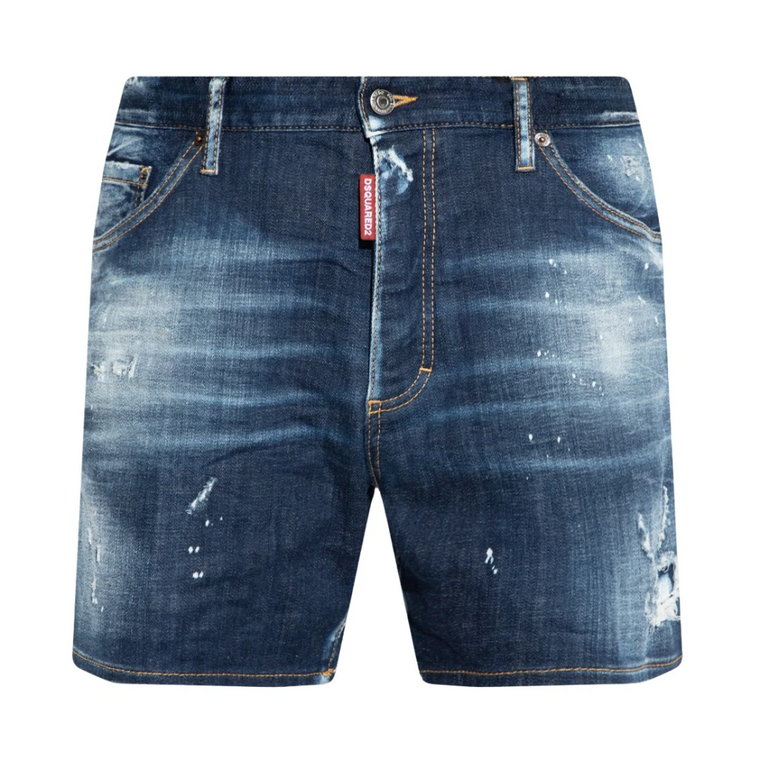 Krótkie niebieskie jeansowe spodenki Dsquared2
