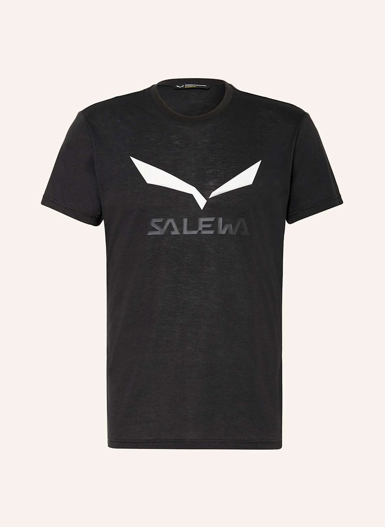 Salewa T-Shirt Solidlogo Dri-Release schwarz