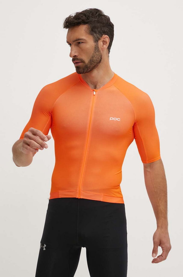 POC t-shirt rowerowy Pristine Jersey kolor pomarańczowy gładki