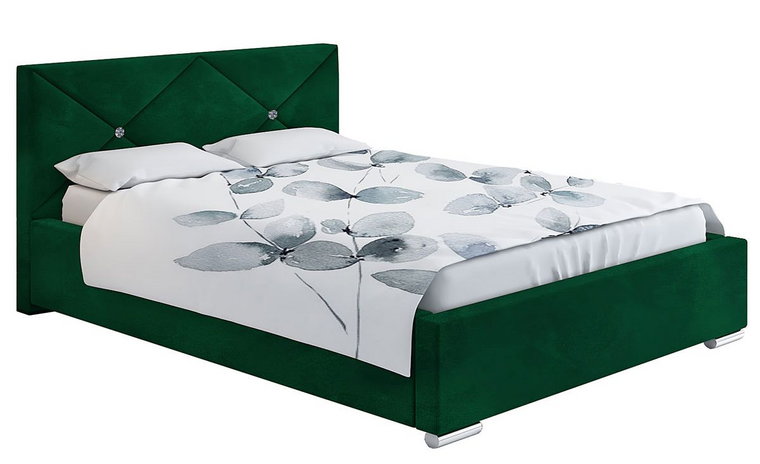Pikowane łóżko z pojemnikiem 160x200 Lenomi 3X - 36 kolorów