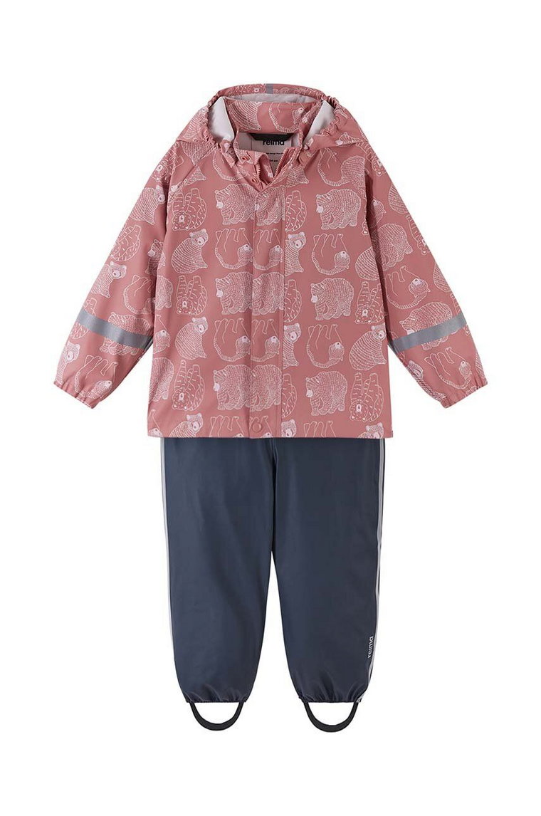 Reima kurtka przeciwdeszczowa dziecięca Vesi kolor różowy
