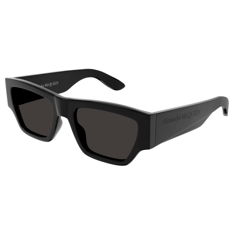 Czarne/Szare Okulary przeciwsłoneczne Am0393S Alexander McQueen