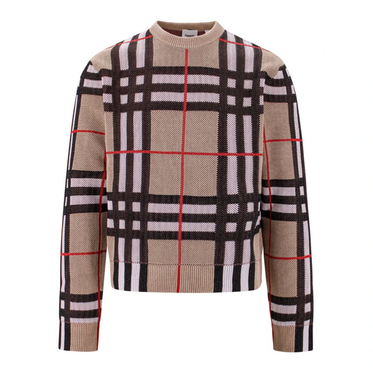 Beżowe Swetry Aw23, Wygodne i Stylowe Burberry