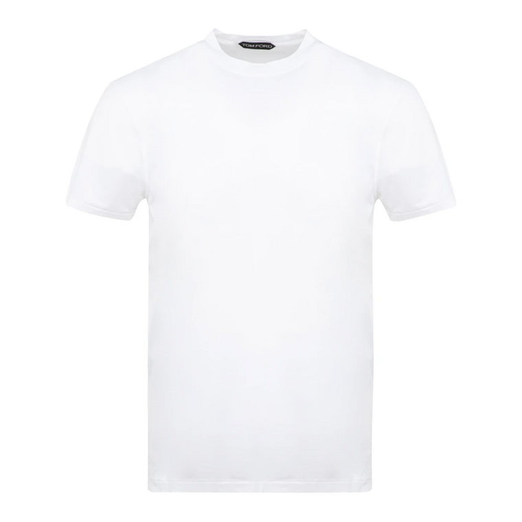 Klasyczny Biały T-shirt dla Mężczyzn Tom Ford