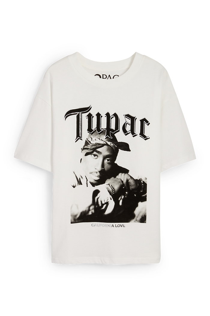 C&A Tupac-koszulka z krótkim rękawem, Biały, Rozmiar: 140