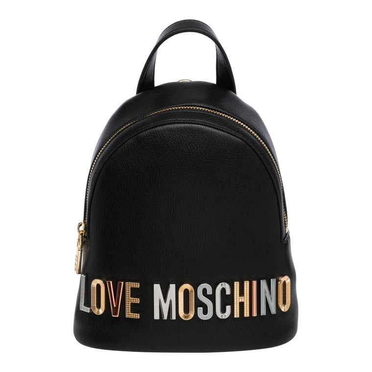 Rhinestone Logo Backpack Love Moschino