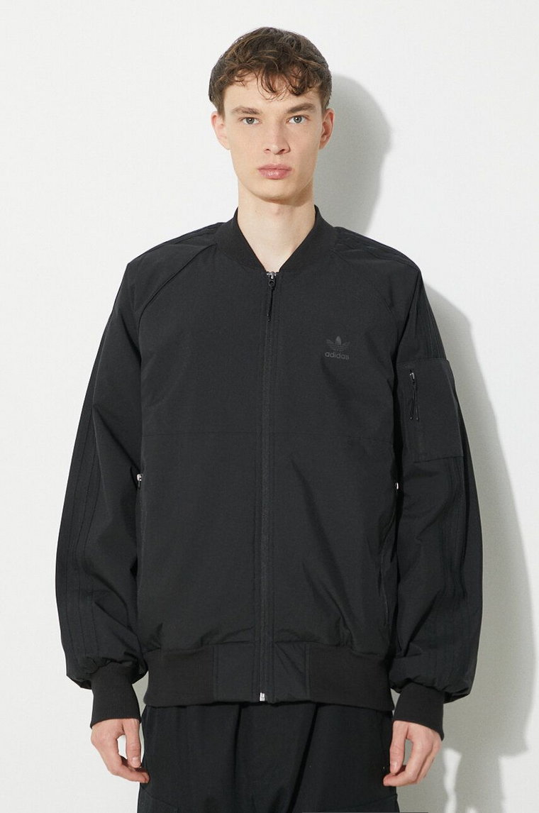 adidas Originals kurtka bomber męski kolor czarny przejściowa IS5385