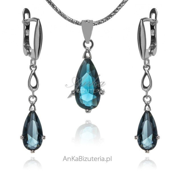 AnKa Biżuteria, Biżuteria srebrna z kryształami Indian Sapphire - el