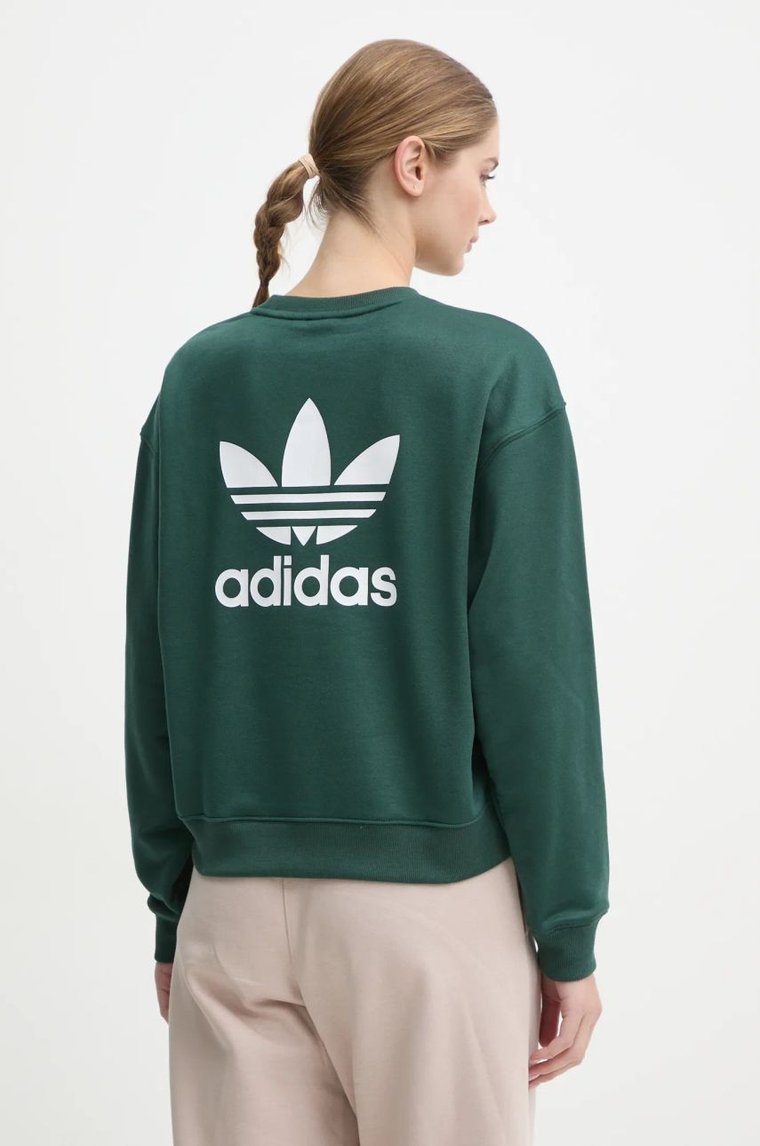 adidas Originals bluza damska kolor zielony z nadrukiem IY4715