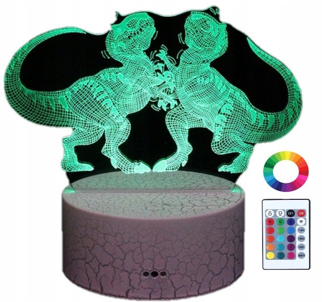 Lampka Nocna Led 3D Dinozaury T-Rex Jurrasic Park